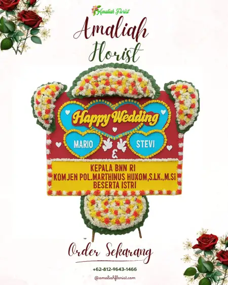 Papan Bunga Pernikahan Penawar Tama